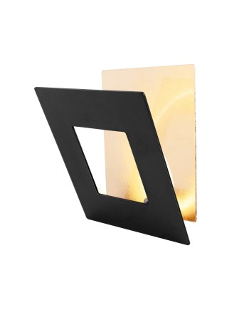 DALIA * APLIQUE CUADRADO 40W - ORO + NEGRO